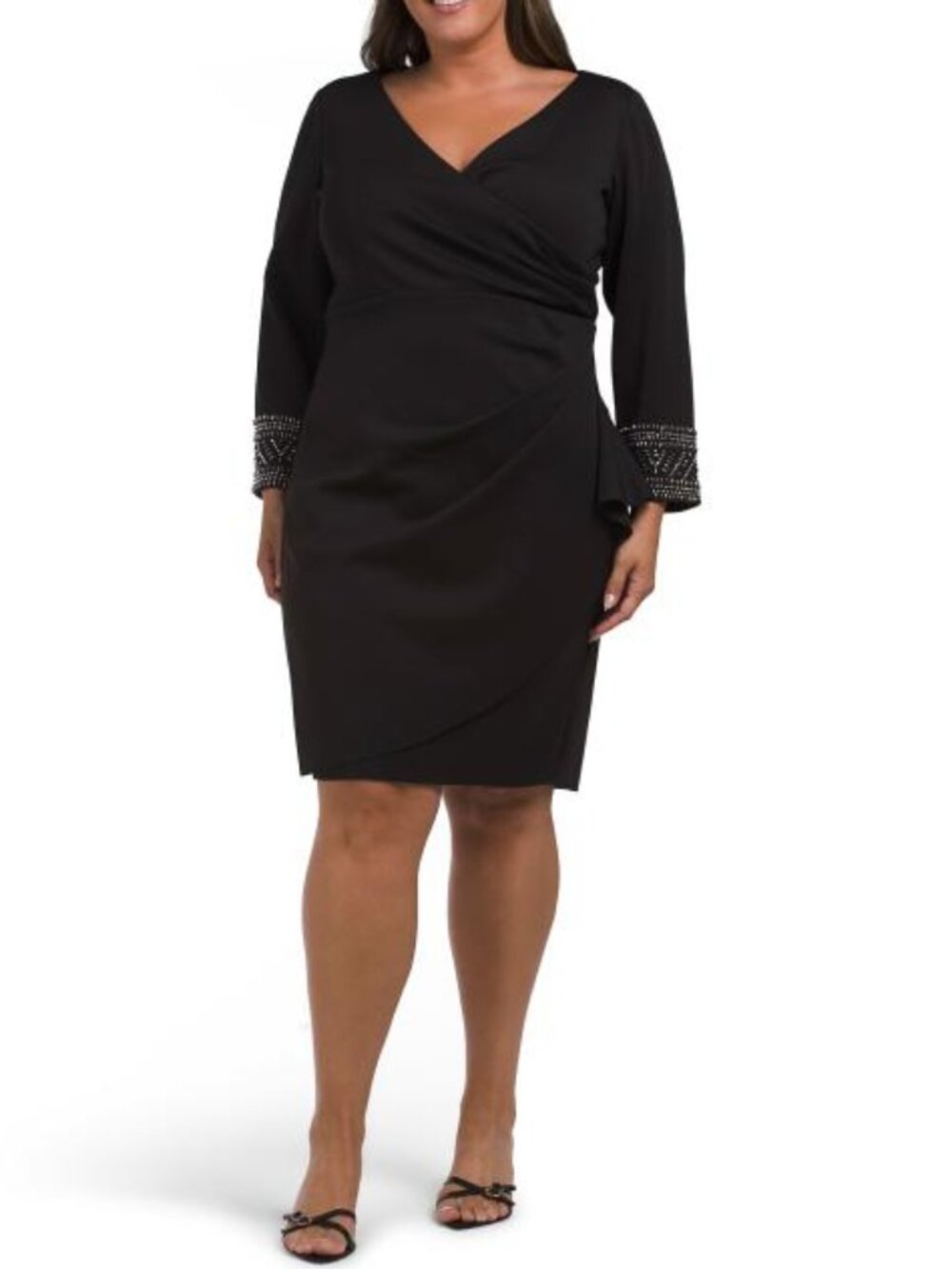 ALEX EVENINGS Plus Stretch Scuba Crepe Mini Dress